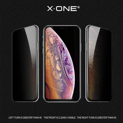 Mburojë ekrani X-ONE 9H Privacy për iPhone 14 Pro, xham i fortë, shumë e pastër, e zezë