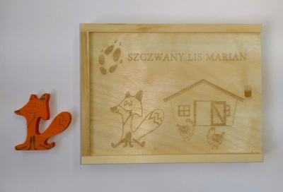 Set edukativ druri NoName Marian The Clever Fox, me figurina, kuti në formë ferme