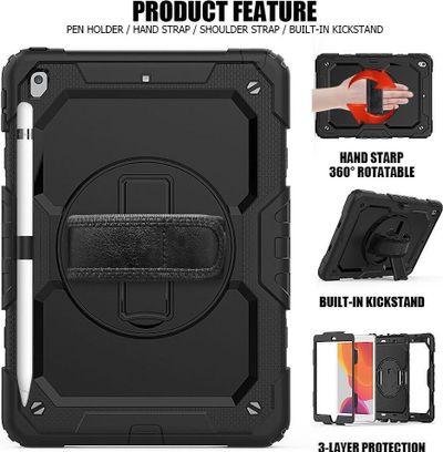 Kornizë mbrojtëse Tech-Protect Solid360 iPad 7/8 10.2 2019/2020, e zezë