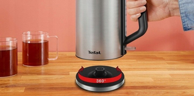Shtekator elektrik Tefal Bronx, 1.7L, çelik inox, ngjyrë argjendi