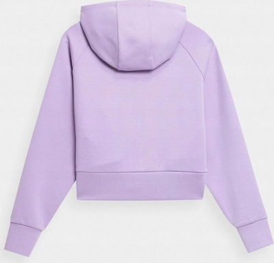 Bluzë me kapuç për femra 4F H4Z22 BLD027, crop top, me zinxhir, lejla e çelët