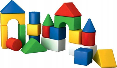 Lodra blloqe Maksik Inflatable Spatial Blocks, 19 pjesë, shumëngjyrëshe