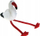 Lodër pelushi Stork Dubi, 33cm, lejlek i bardhë