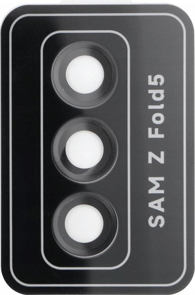 Mbrojtës kamere Protector 9H për Samsung Galaxy Z Fold5, xham i fortë, me aplikues, kornizë e zezë