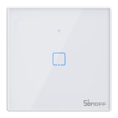 Çelës muri i mençur Sonoff T2 EU, Wi-Fi, RF 433MHz, i bardhë