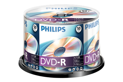 DVD-R Philips, 4,7GB, 16x SP 50/1