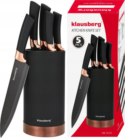 Set tenxheresh Klausberg KB 7614, 6 copë, çelik inox, argjendtë