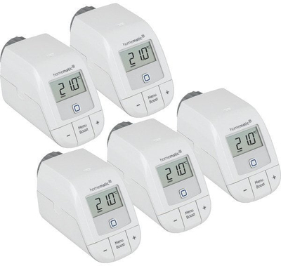 Set termostati për radiator EQ3 Homematic IP Basic, 5 copë, i bardhë