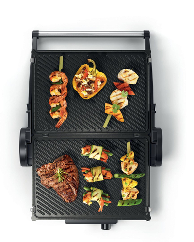 Grill elektrik Bosch TCG4104, 2000W, pllaka jo ngjitëse, i argjendtë
