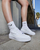 Atlete Nike Air Force 1 PLT.AF.ORM me platformë, për goca, të bardha