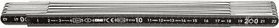 Metër palosëse BMI 961200044 S, 2m, metal, argjend me të zezë