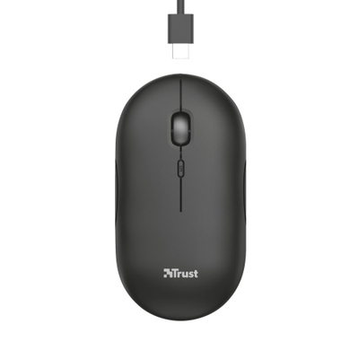 Maus Trust Puck Rechargeable, RF Wireless + Bluetooth, i zi