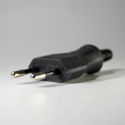Fichë elektrike Bachmann 900.002, 2P, plastike, e zezë