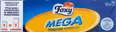 Shami higjienike Foxy Mega Handy, pako 10 x 9 copë, të bardha