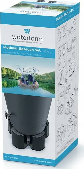 Bazament modular MODULAR BASECAN SET, plastik, për fuçi, ngjyrë antracit
