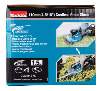 Prerëse bari Makita DUM111SYX, bateri 18V, 11 cm, zi kaltër