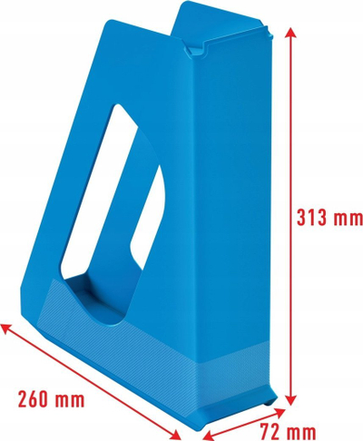 Set mbajtës revistash Esselte Vivida A4, 10 copë, polistiren, blu