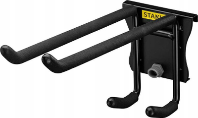 Kllapë muri Stanley Steel Double Hook, metal, dyfishe, e zezë