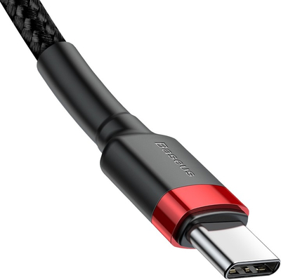Kabllo Baseus Series USB-C PD2.0 60W Flash Charge (20V 3A), 1m, e zezë/kuqe