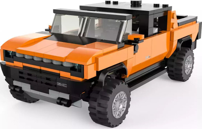 Set ndërtimi Rastar Hummer EV 93700, shkallë 1:30, 454 copa, portokalli