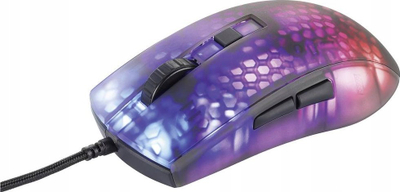 Гејминг глушец Deltaco Gaming DM310, 6200 DPI, 6 копчиња, црн проѕирен