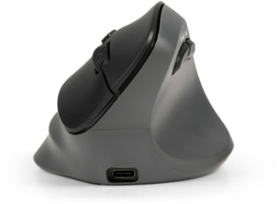 Maus ergonomik BakkerElkhuizen PRF Pro Mouse Office, vertikal, RF Wireless dhe Bluetooth, gri e zezë