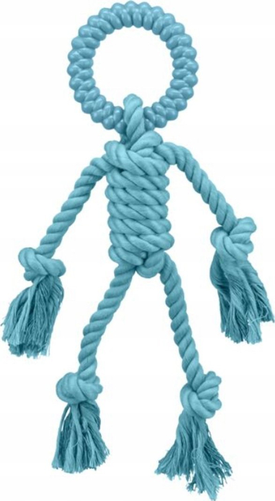 Lodër për qen Trixie Rope Figure, 26 cm, poliester dhe TPR, blu