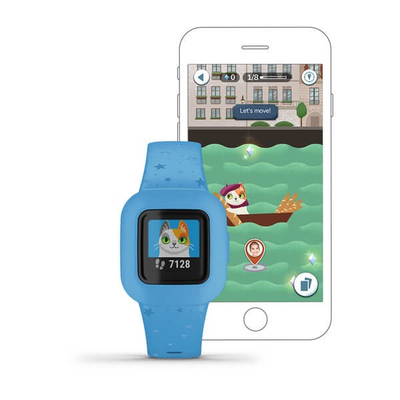Byzylyk inteligjent Garmin Vivofit Jr 3, për fëmijë, rezistent ndaj ujit, blu