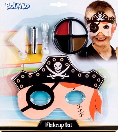 Set grimi Boland Big Pirate, për fytyrë edhe trup, me maskë pirati, shumëngjyrësh
