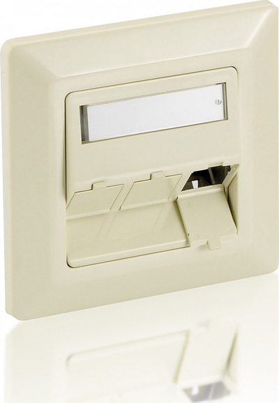 Kornizë muri Equip 3xRJ45 761304, e bardhë e pastër