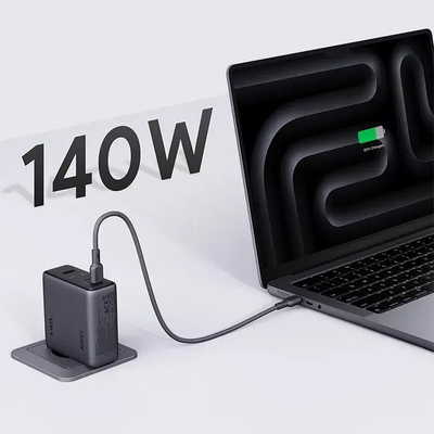 Полнач USB Aukey Comet Mix 4 140W, 3x USB C, 1x USB A, сив