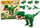 Lodër me blloqe ndërtimi LeanToys Dinosaurs K08032, 1000 copa, 6 në 1, jeshile