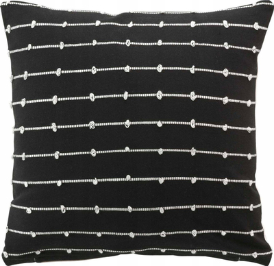 Jastëk dekorativ Cotton Eco, 45x45 cm, pambuk i ricikluar, i zi