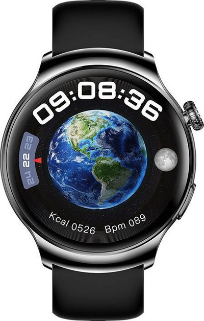 Orë e zgjuar BlitzWolf BW-AT4, ekran 1.52" AMOLED, thirrje me Bluetooth, e zezë