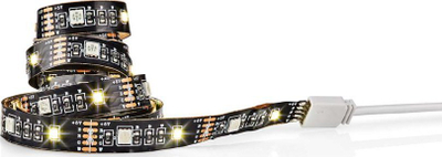 Shirit LED inteligjent Bluetooth, 2m, RGB shumëngjyrësh, me USB