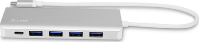 USB hub LMP LMP-USBC-UHUB, 3x USB-C, 4x USB-A 3.0, argjend