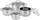 Set tenxheresh MG Home Stilo Inox, 8 copë, për induksion, argjendtë