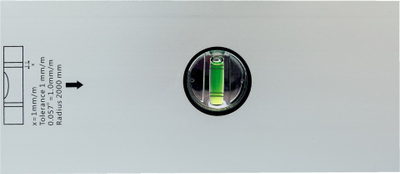 Nivel me flluskë BAHCO 486-2400, alumin, 2400 mm, gri