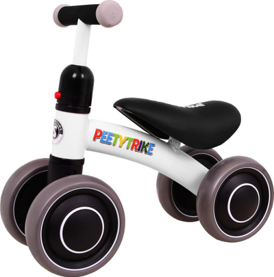Biçikletë balancuese Ramiz Peetytrike Rider, 12 muaj+, bardh e zi