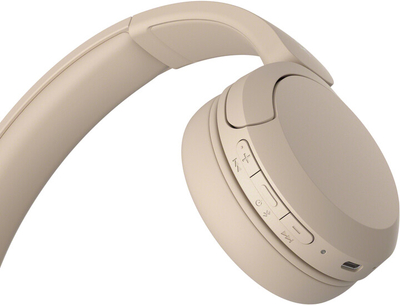 Безжични слушалки Sony WH-CH520, беж