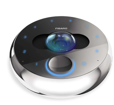 Video derë inteligjente Fibaro Intercom, Full HD, PIN dhe Bluetooth, e zezë gri