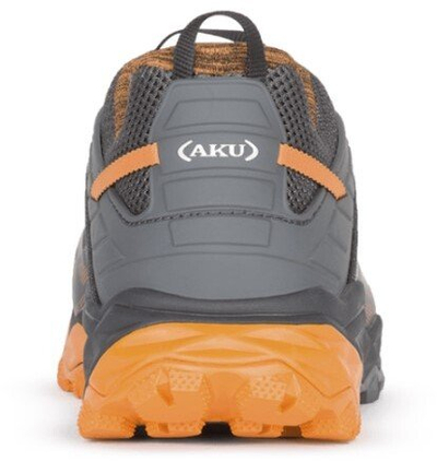 Këpucë malore AKU Flyrock për burra, hiking, e zezë me portokalli, 9.5 UK