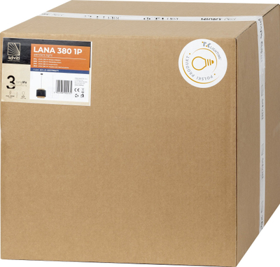 Llambadar varëse Orno LANA 380 1P, E27, max 60W, i zi