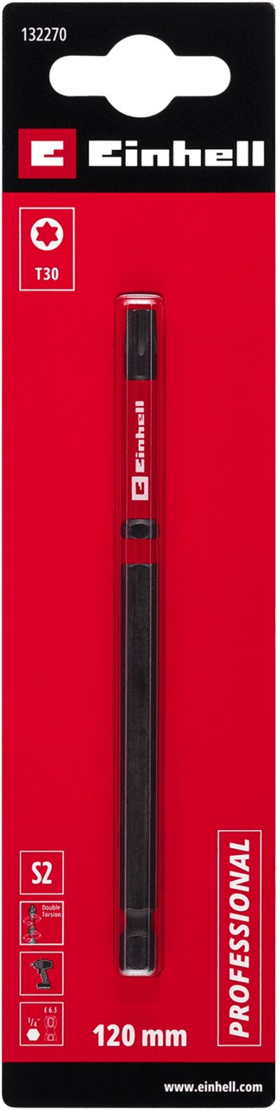 Bit Torx Einhell Double Torsion T30 S2, 120mm, 1/4", i zi