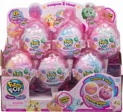 Lodër pellushi Moose Pikmi Pops Pikmi Flips Cotton Candy, aromatike, për fëmijë 5+
