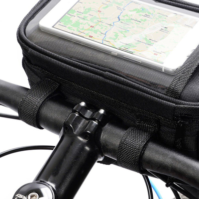 Çantë timoni biçiklete Meteor Batura, 3.5L, xhep transparent për telefon, ngjyrë e zezë