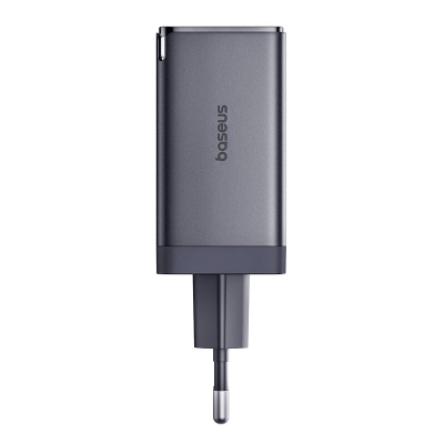 Karikues muri Baseus GaN5 2x USB-C + USB, 65W + kabllo 1m (gri)