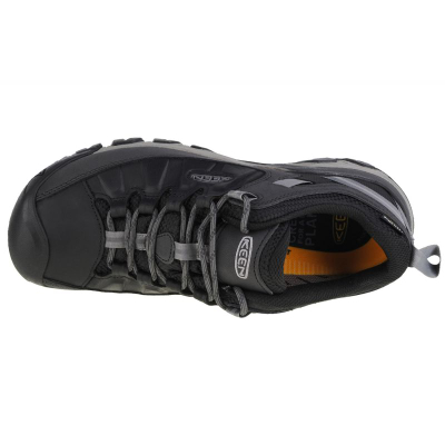 Këpucë hiking Keen Targhee III Waterproof Leather për burra, lëkurë, të zeza gri