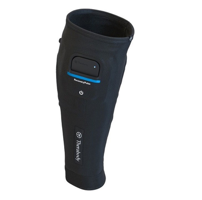 Mbështjellëse kompresioni Therabody RecoveryPulse Calf Sleeve, vibrim i integruar, madhësia Small, e zezë
