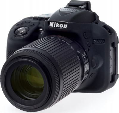 Mbulesë silikoni EasyCover për Nikon D5300, kapak mbrojtës, e zezë